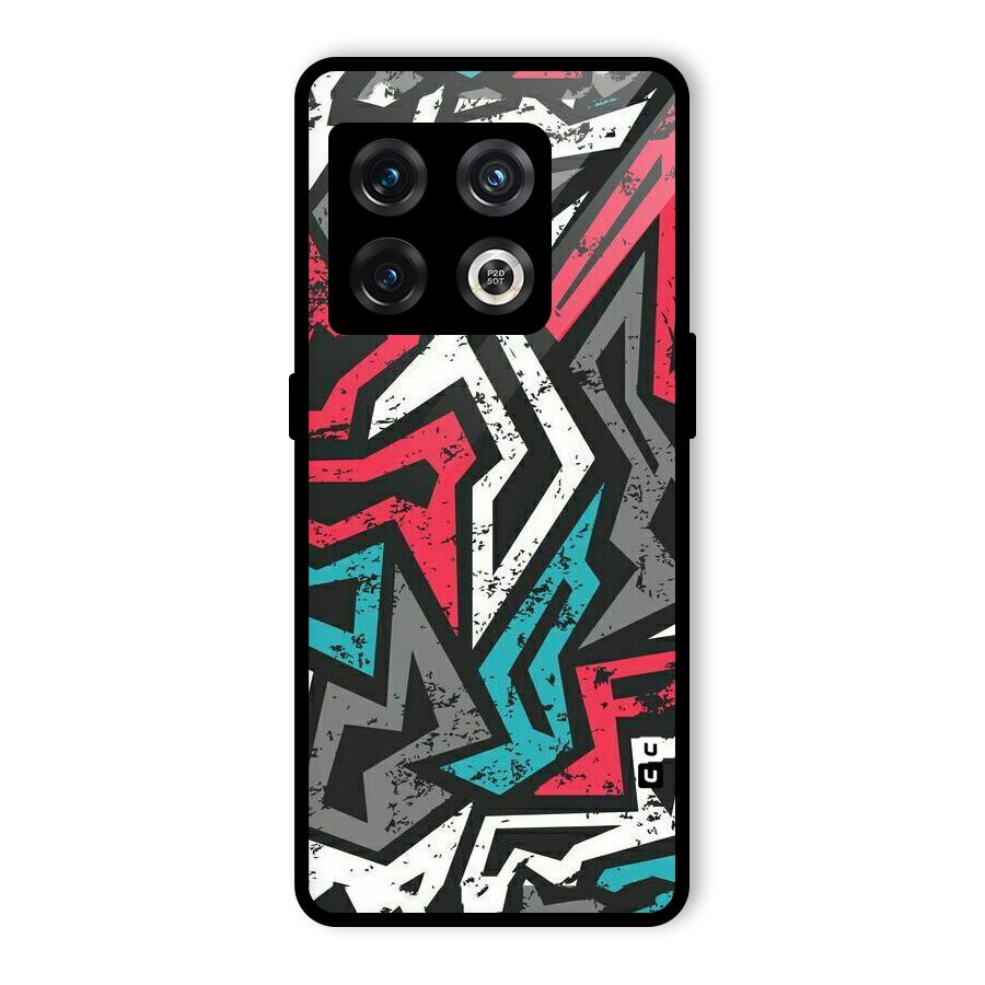 Rugged Strike Abstract Glass Back Case for OnePlus 10 Pro 5G