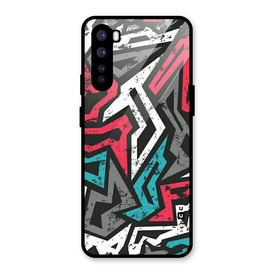 Rugged Strike Abstract Glass Back Case for OnePlus Nord