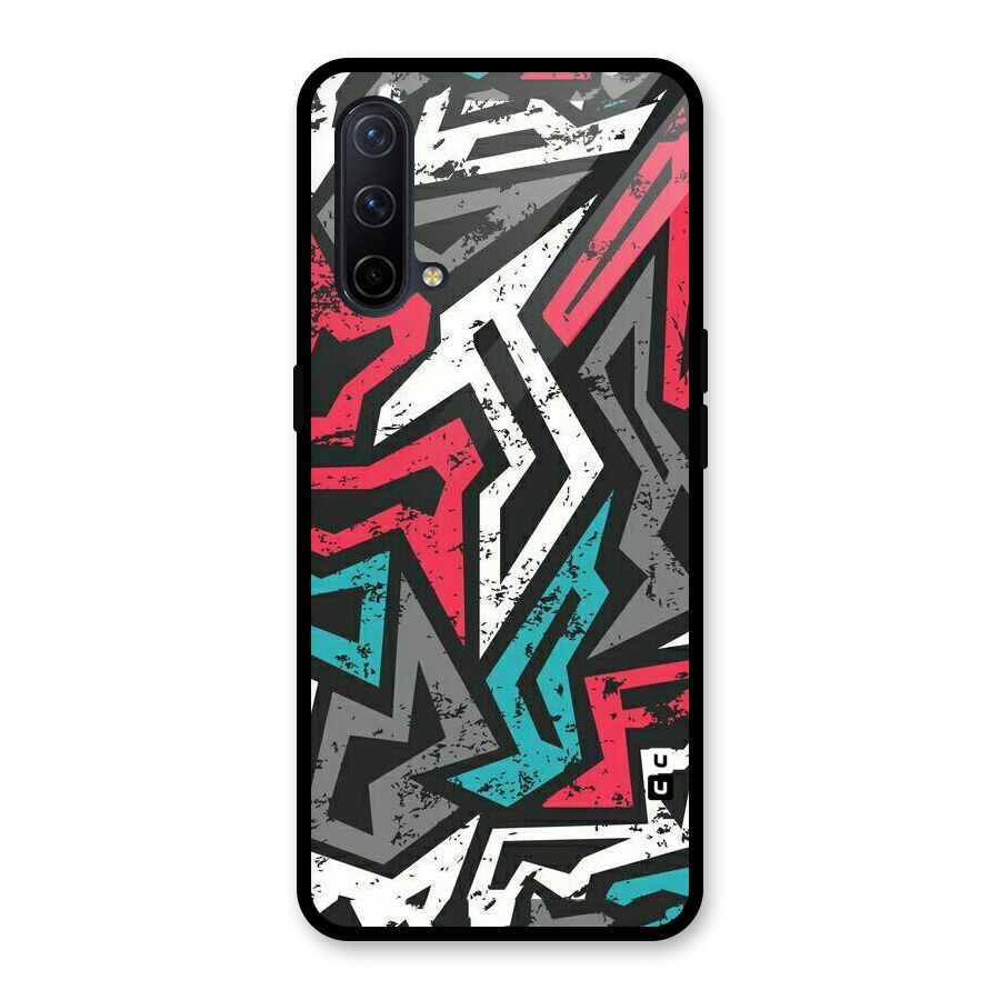 Rugged Strike Abstract Glass Back Case for OnePlus Nord CE 5G