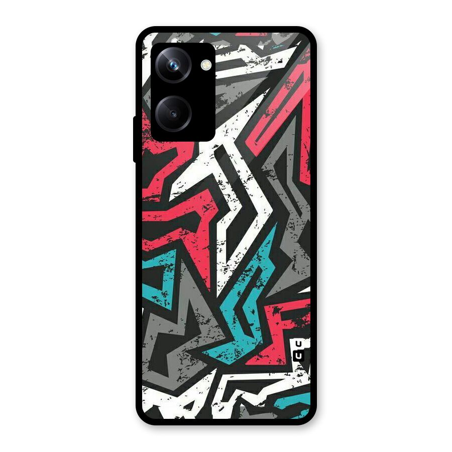 Rugged Strike Abstract Glass Back Case for Realme 10 Pro
