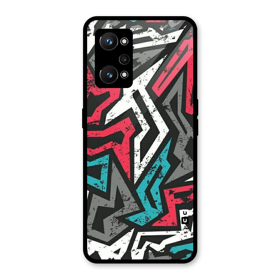 Rugged Strike Abstract Glass Back Case for Realme GT Neo 3T