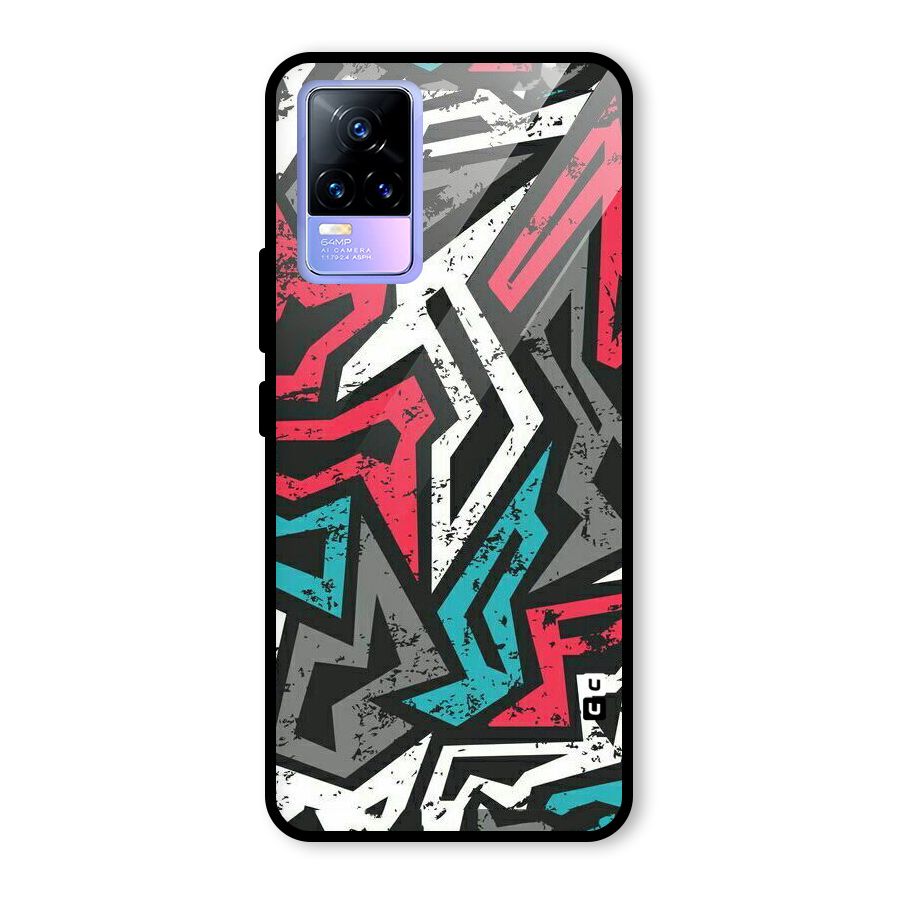 Rugged Strike Abstract Glass Back Case for Vivo Y73