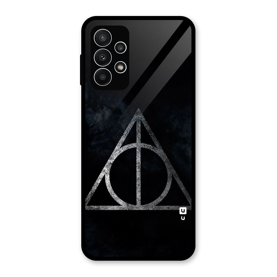Rugged Triangle Design Glass Back Case for Galaxy A23