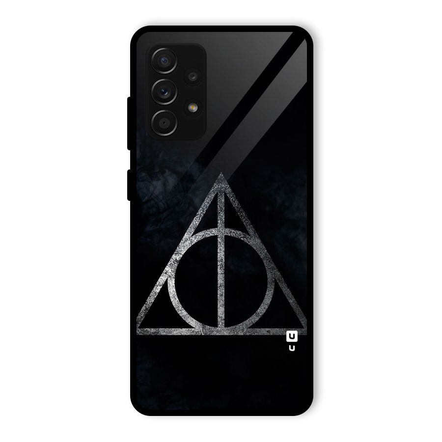 Rugged Triangle Design Glass Back Case for Galaxy A53 5G