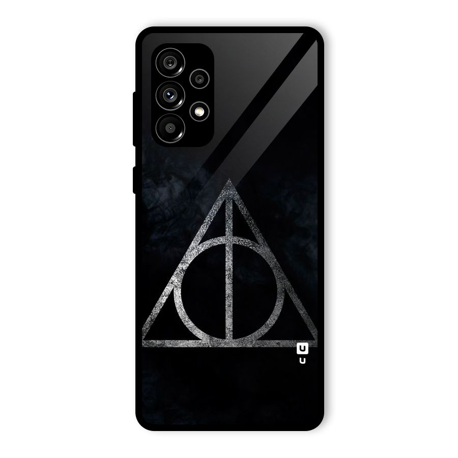 Rugged Triangle Design Glass Back Case for Galaxy A73 5G