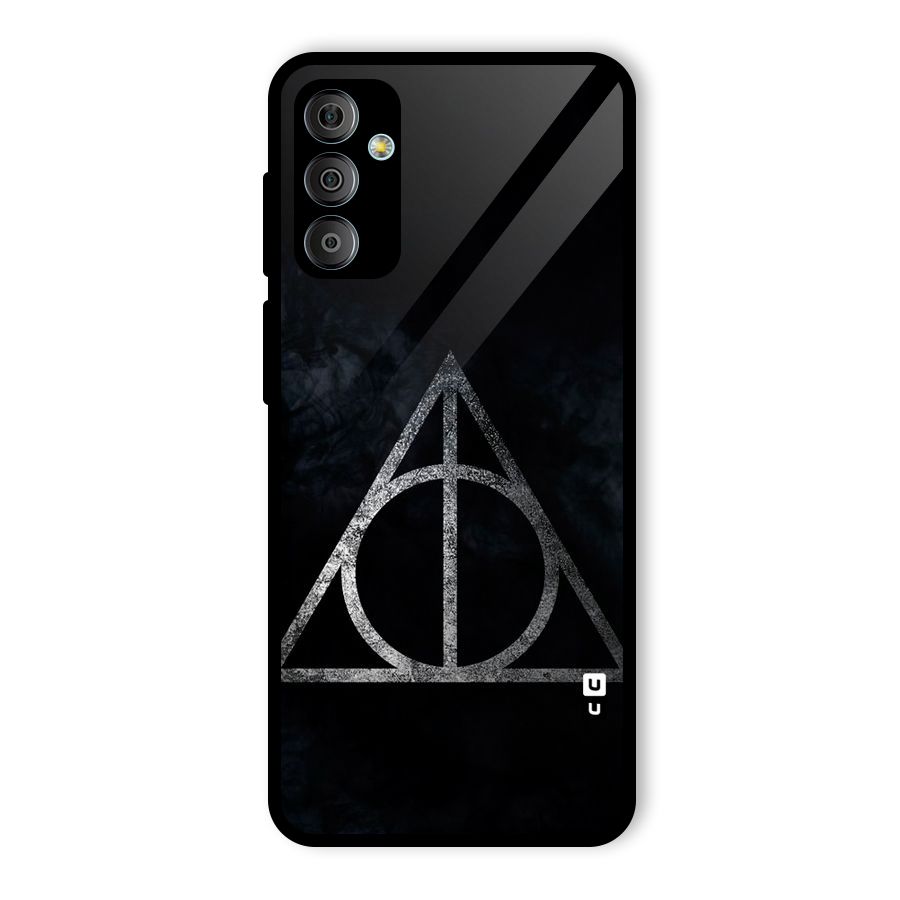 Rugged Triangle Design Glass Back Case for Galaxy F23