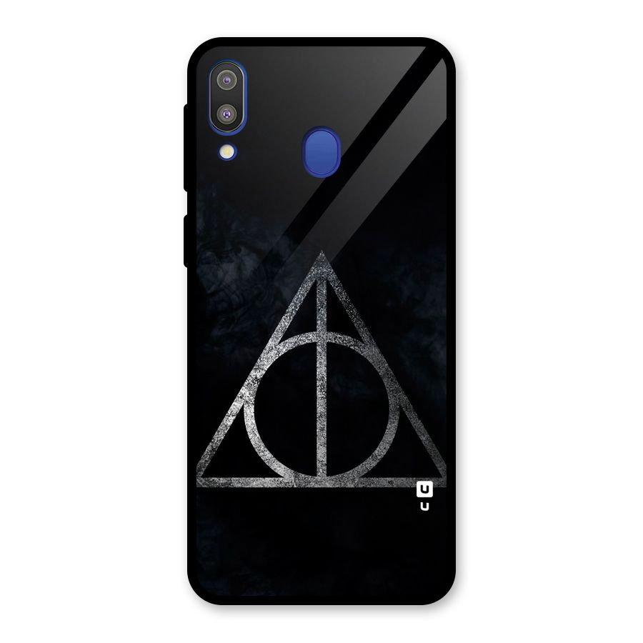 Rugged Triangle Design Glass Back Case for Galaxy M20