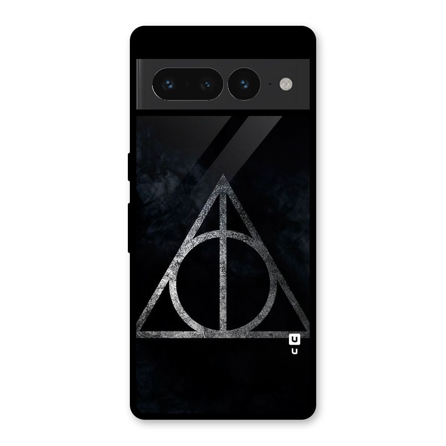 Rugged Triangle Design Glass Back Case for Google Pixel 7 Pro