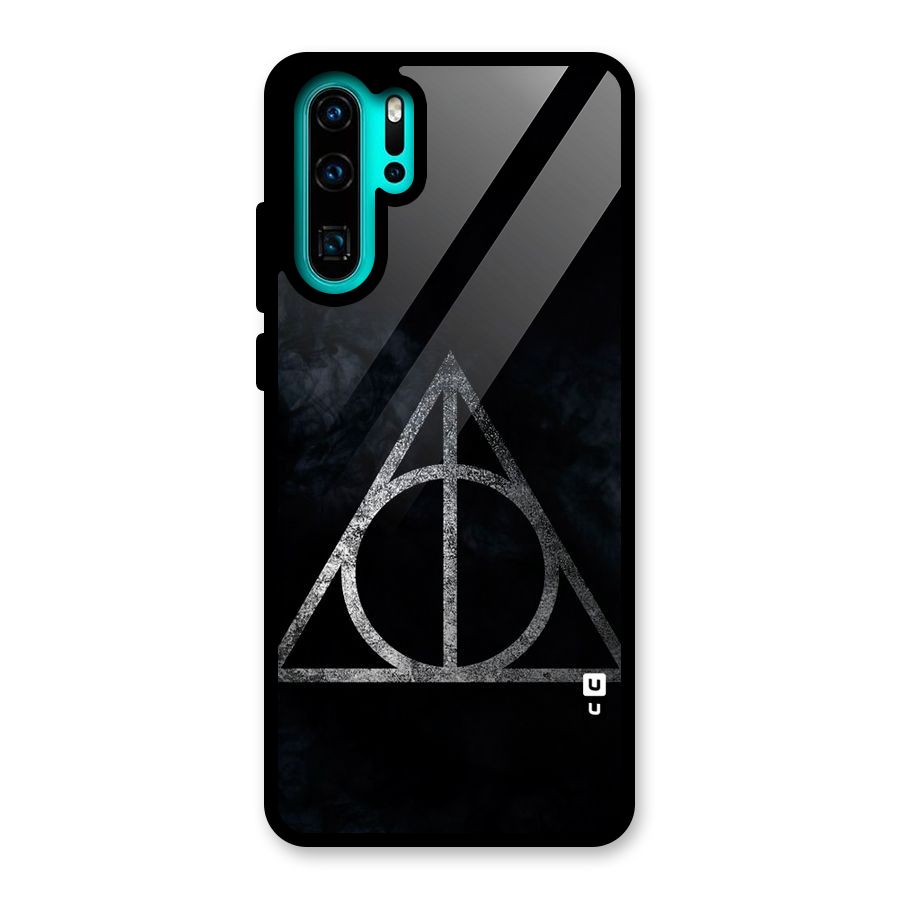 Rugged Triangle Design Glass Back Case for Huawei P30 Pro