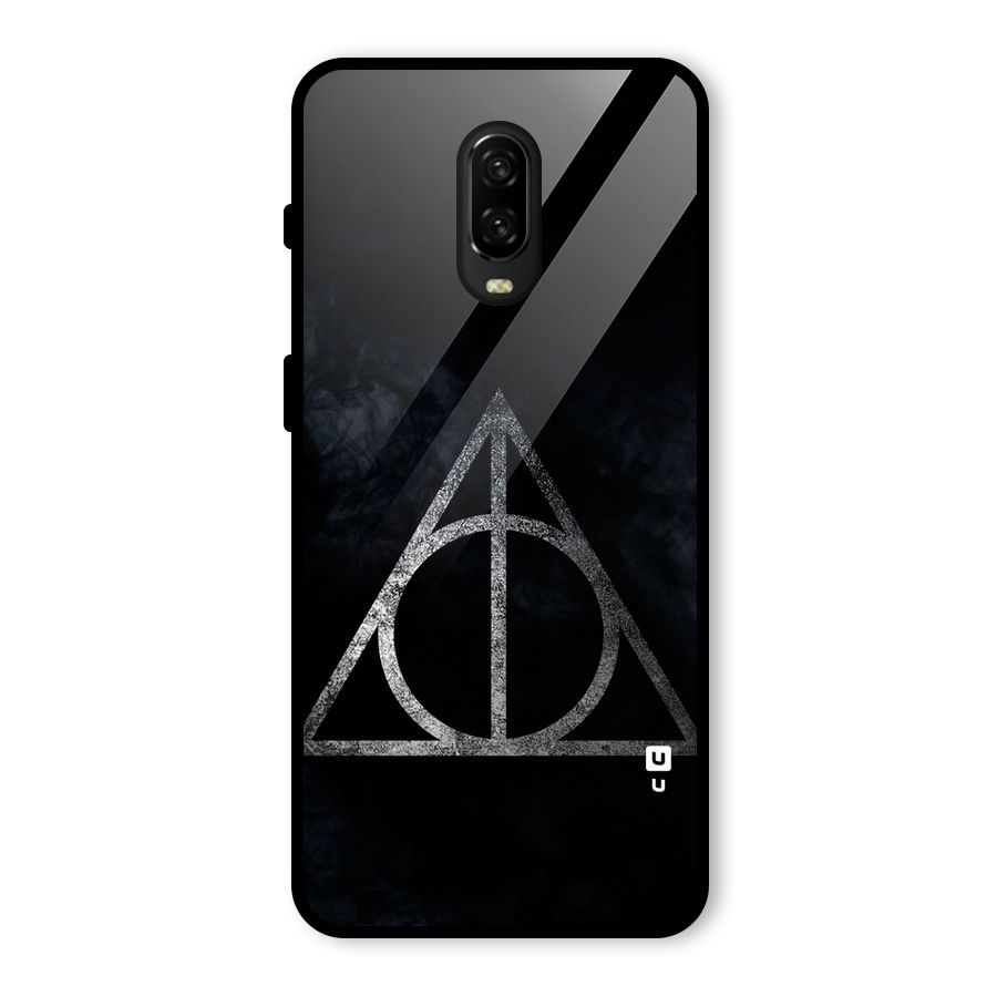 Rugged Triangle Design Glass Back Case for OnePlus 6T