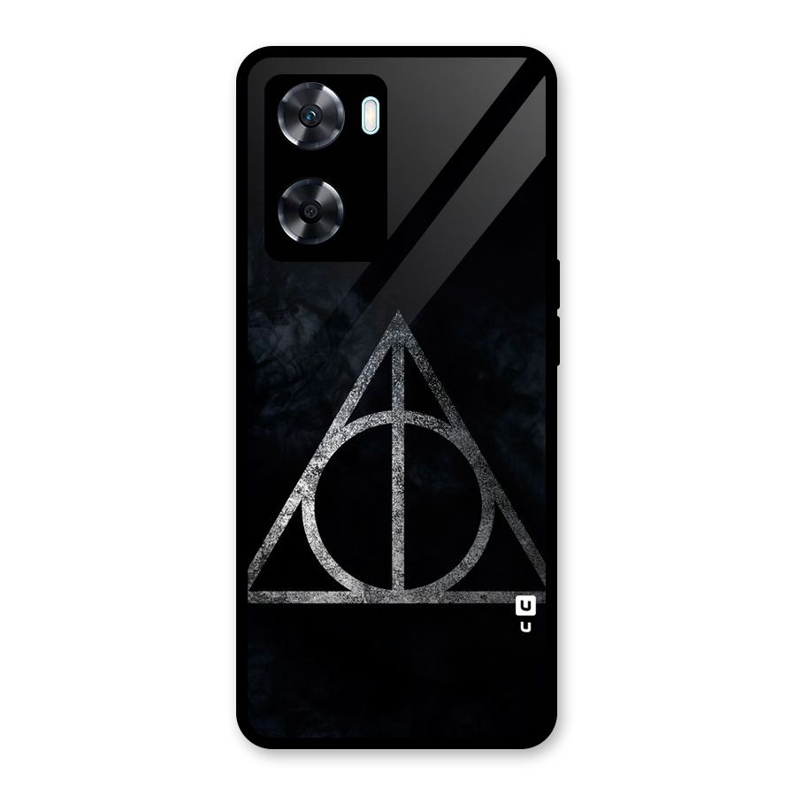 Rugged Triangle Design Glass Back Case for Oppo A77