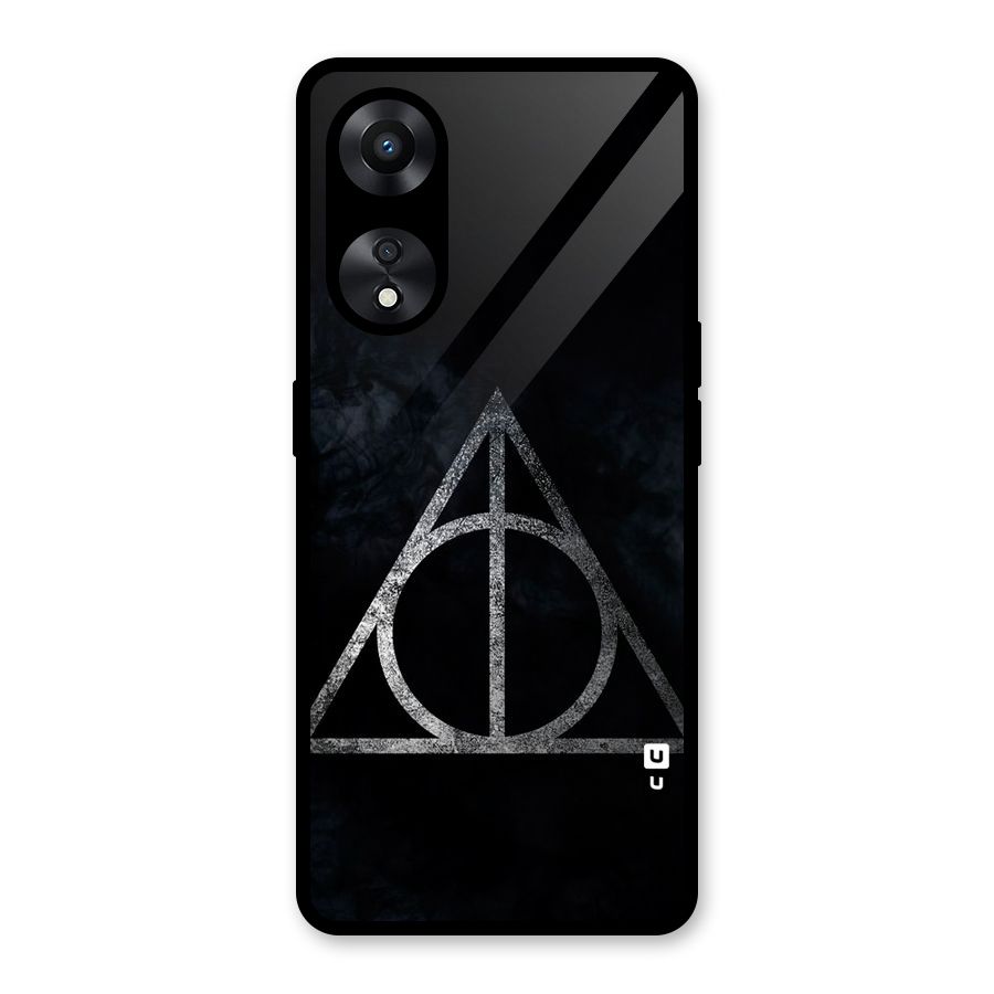 Rugged Triangle Design Glass Back Case for Oppo A78