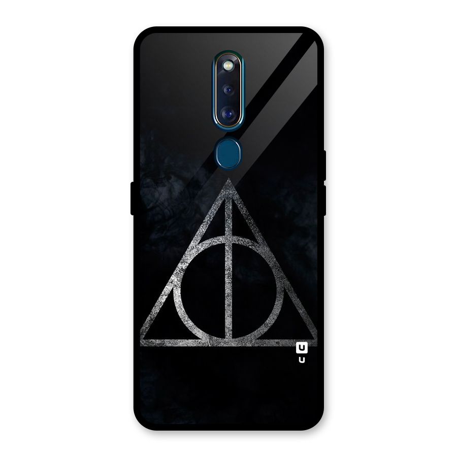 Rugged Triangle Design Glass Back Case for Oppo F11 Pro