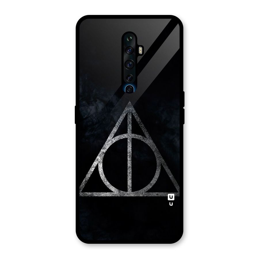Rugged Triangle Design Glass Back Case for Oppo Reno2 F