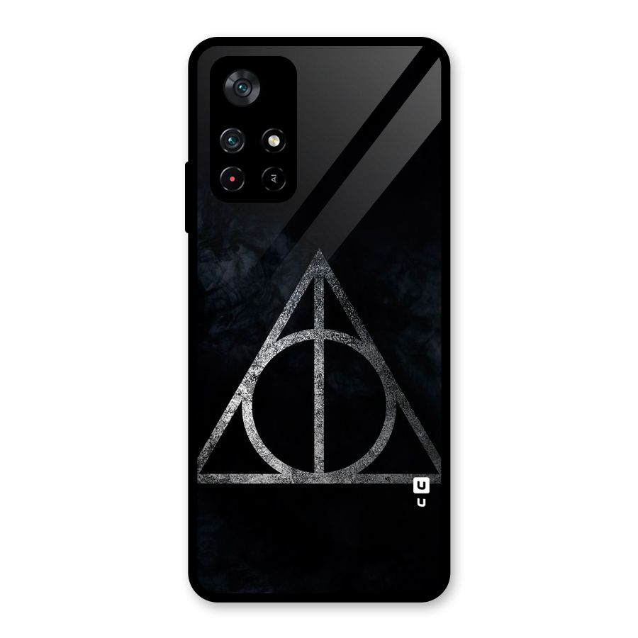Rugged Triangle Design Glass Back Case for Poco M4 Pro 5G