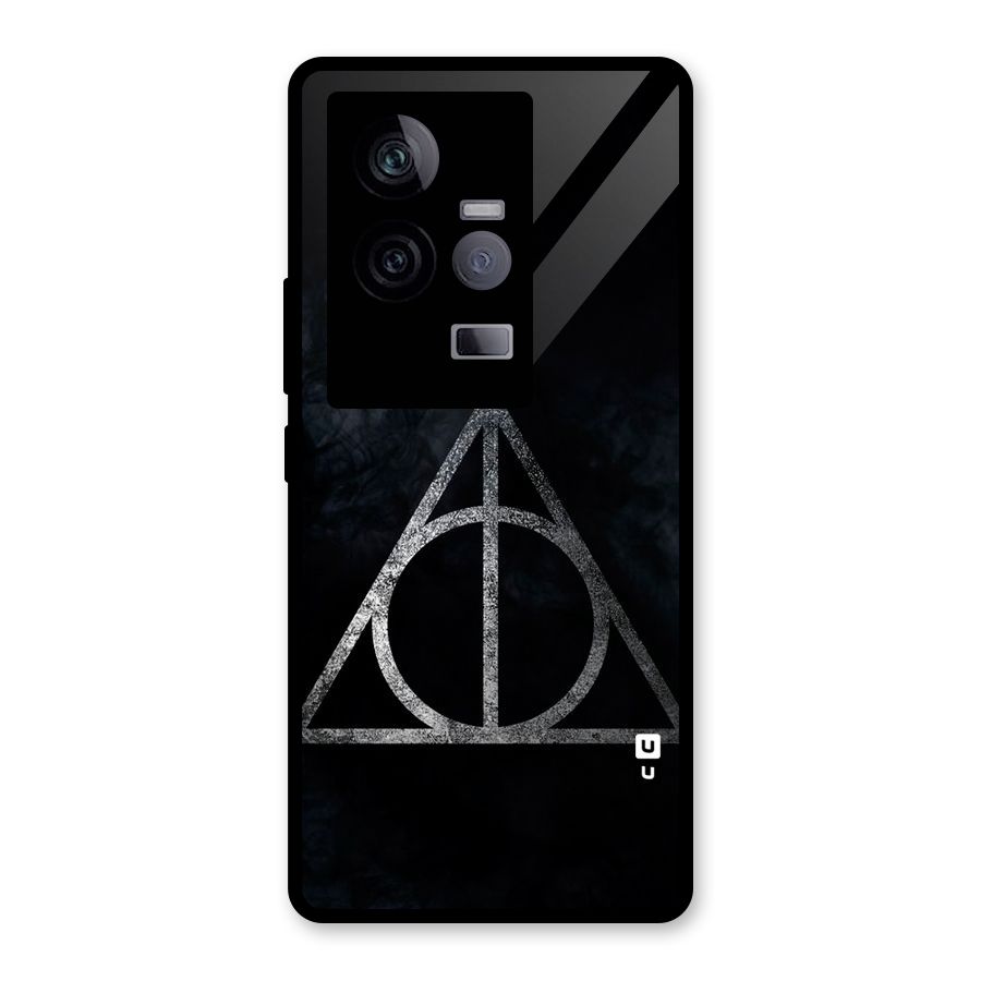 Rugged Triangle Design Glass Back Case for Vivo iQOO 11 5G