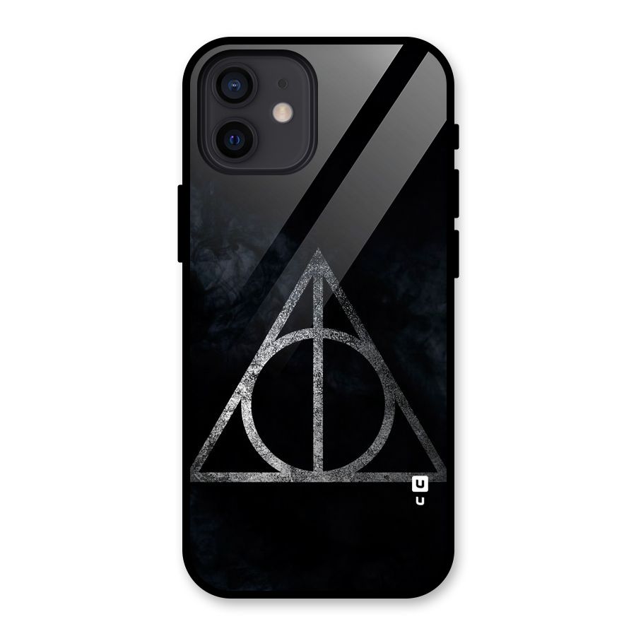 Rugged Triangle Design Glass Back Case for iPhone 12