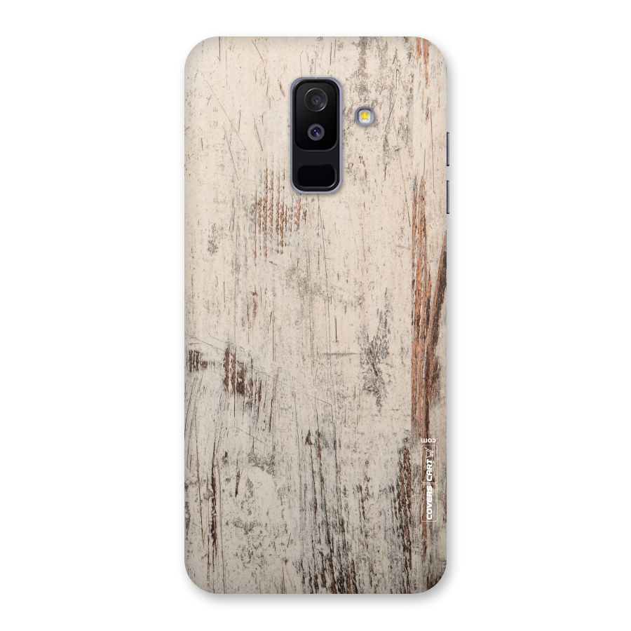 Rugged Wooden Texture Back Case for Galaxy A6 Plus