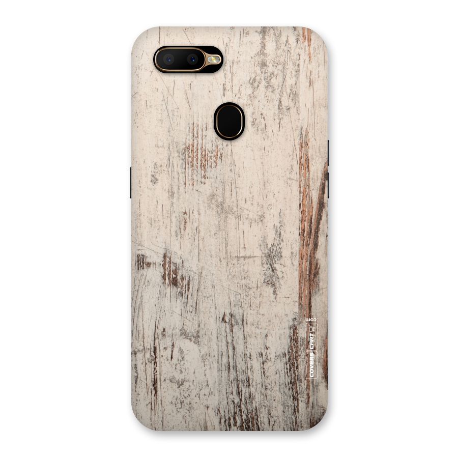 Rugged Wooden Texture Back Case for Oppo A5s