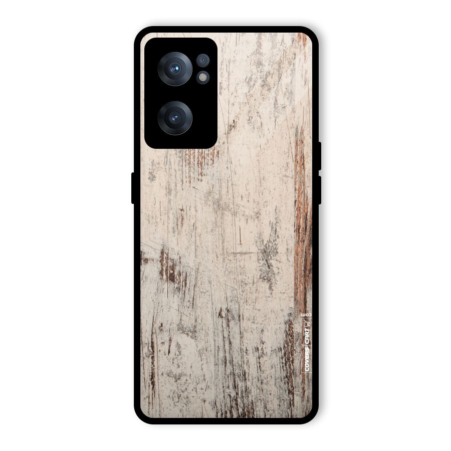 Rugged Wooden Texture Glass Back Case for OnePlus Nord CE 2 5G