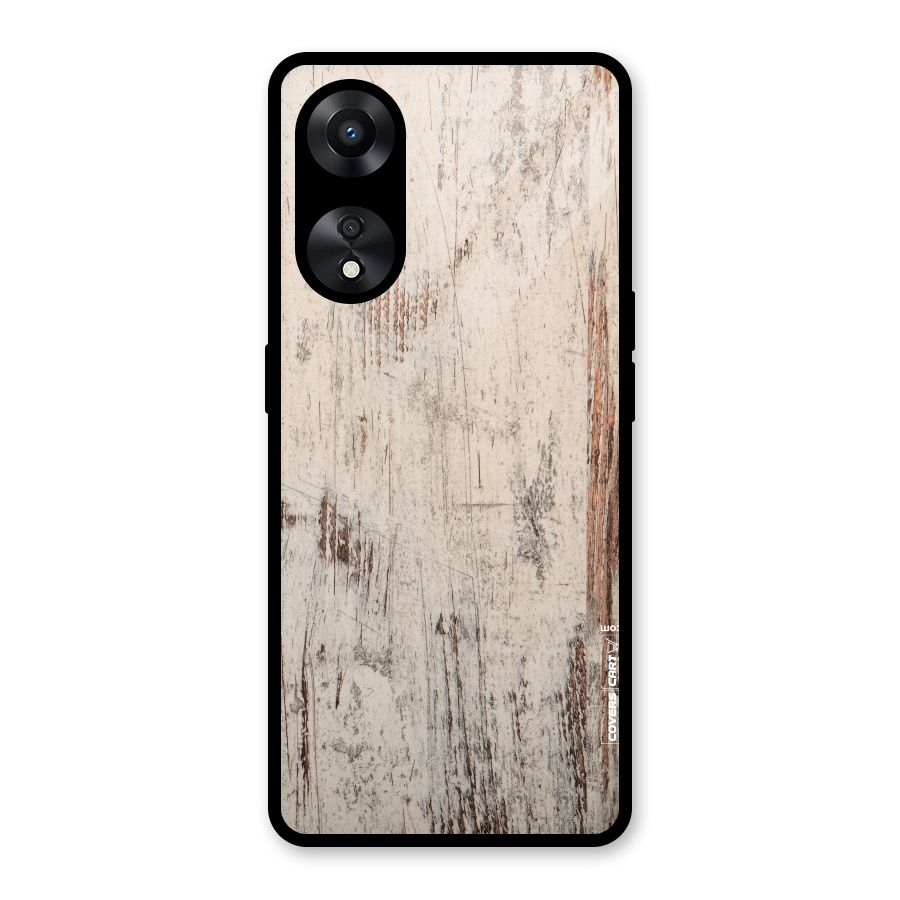 Rugged Wooden Texture Glass Back Case for Oppo A78