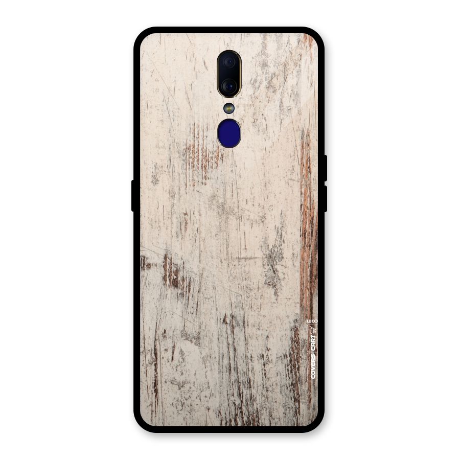 Rugged Wooden Texture Glass Back Case for Oppo F11