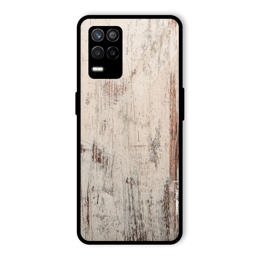 Rugged Wooden Texture Glass Back Case for Realme 8 5G