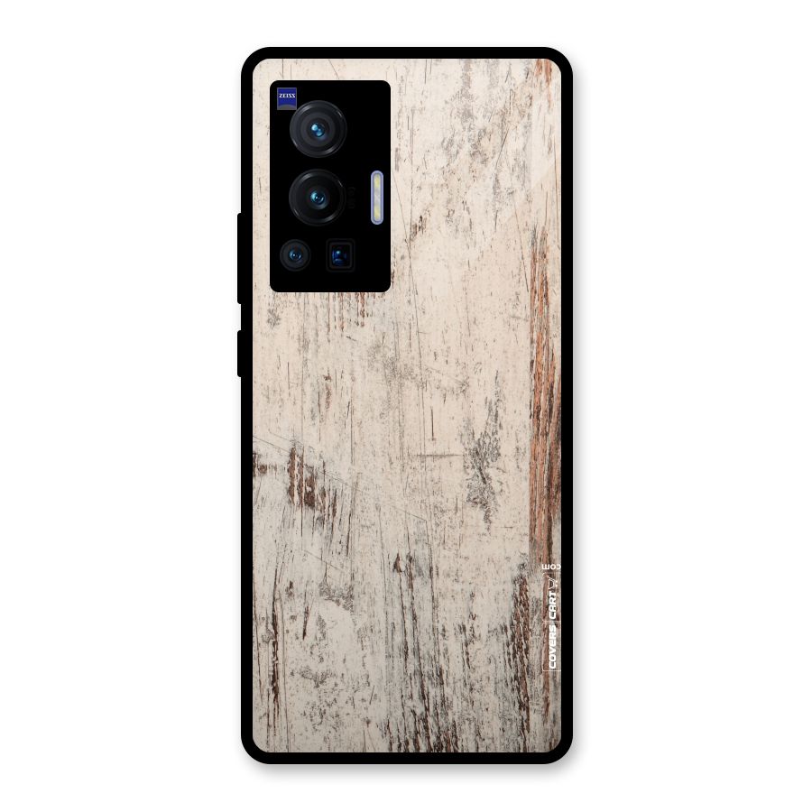 Rugged Wooden Texture Glass Back Case for Vivo X70 Pro