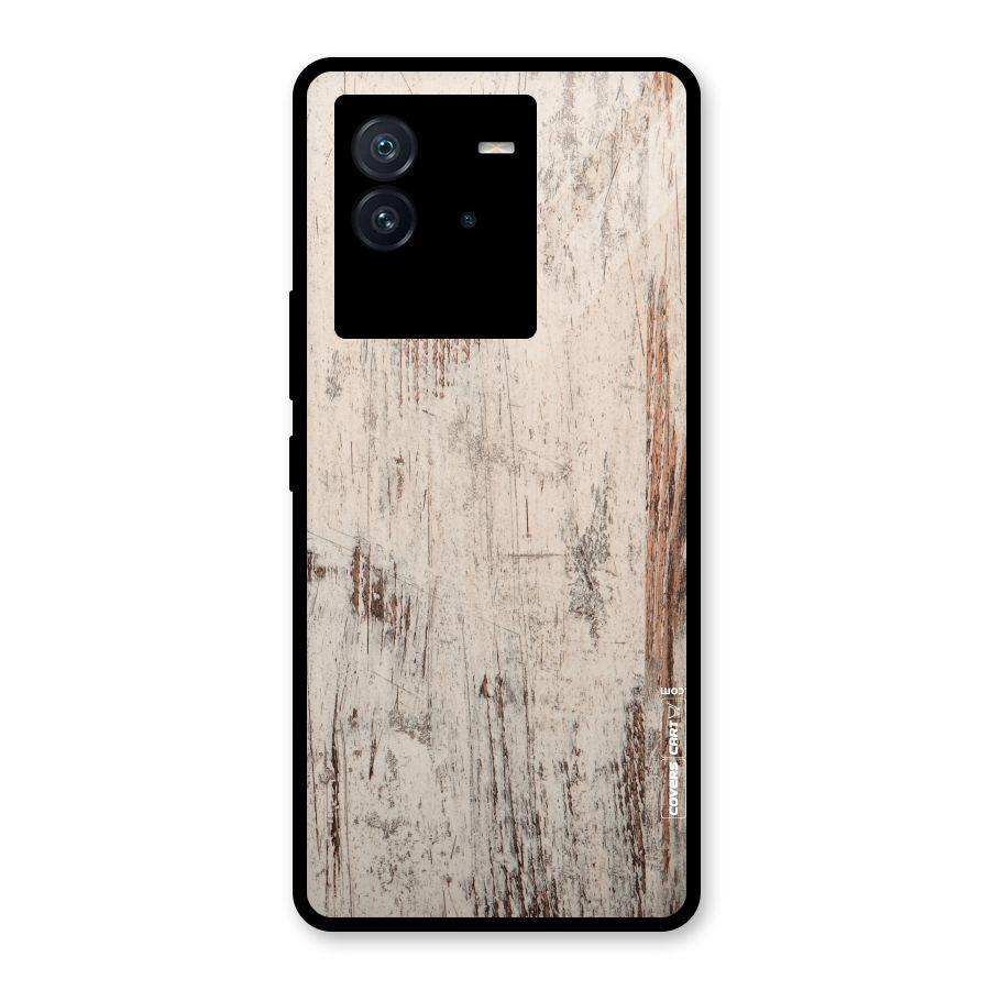 Rugged Wooden Texture Glass Back Case for Vivo iQOO Neo 6 5G