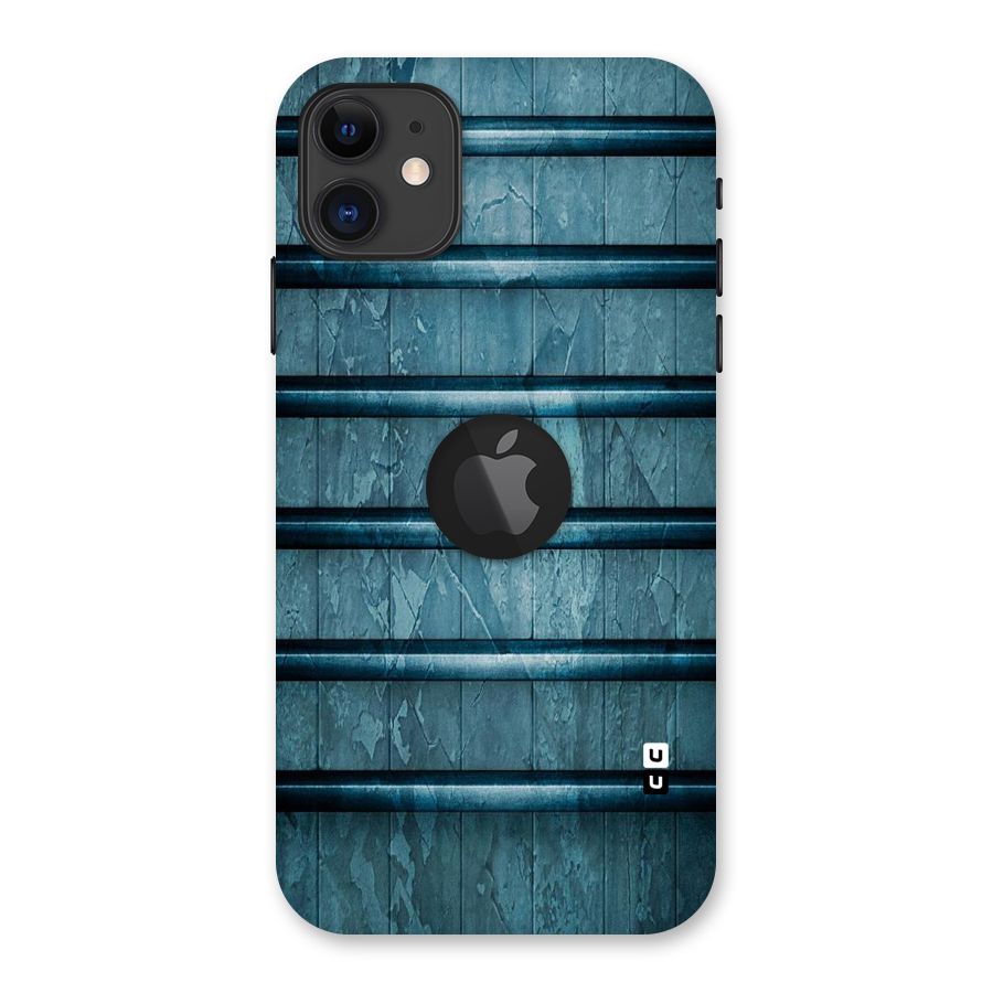 Rustic Blue Shelf Back Case for iPhone 11 Logo Cut