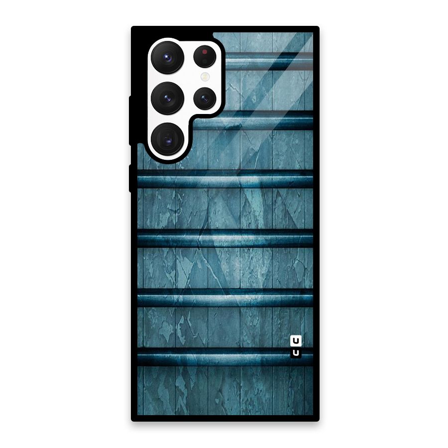 Rustic Blue Shelf Glass Back Case for Galaxy S22 Ultra 5G