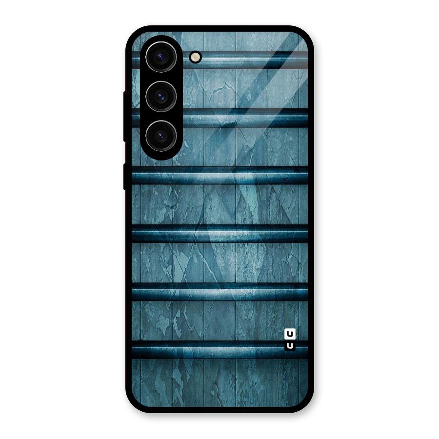 Rustic Blue Shelf Glass Back Case for Galaxy S23 Plus