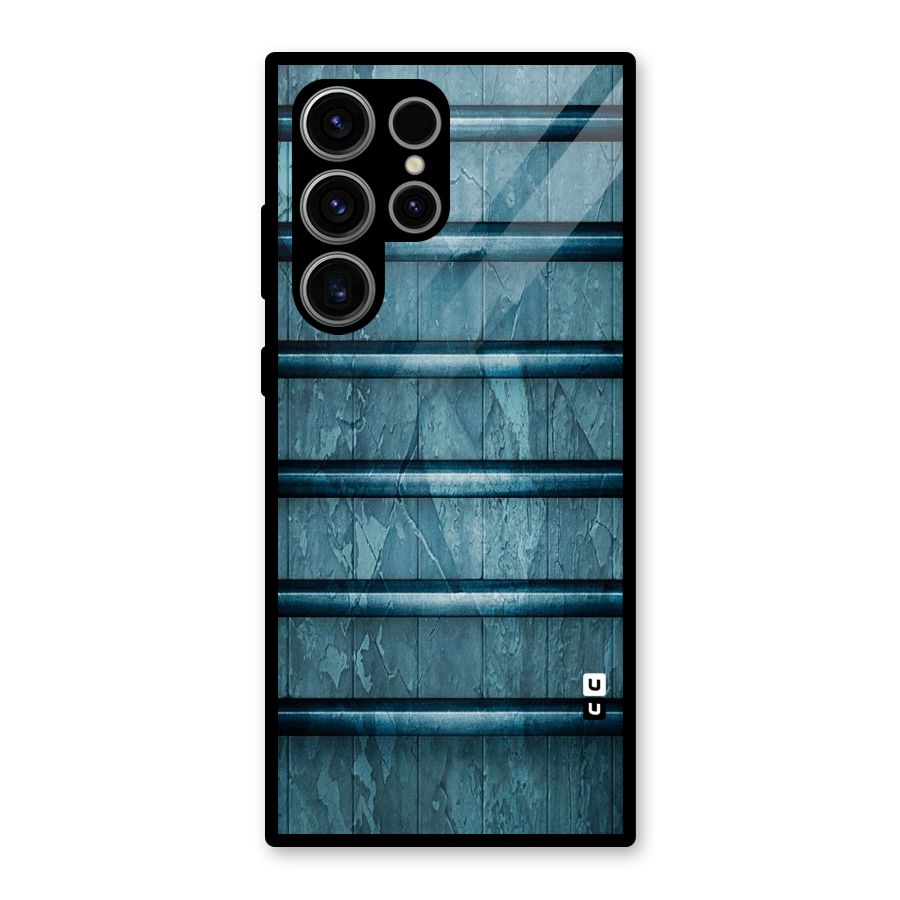 Rustic Blue Shelf Glass Back Case for Galaxy S23 Ultra
