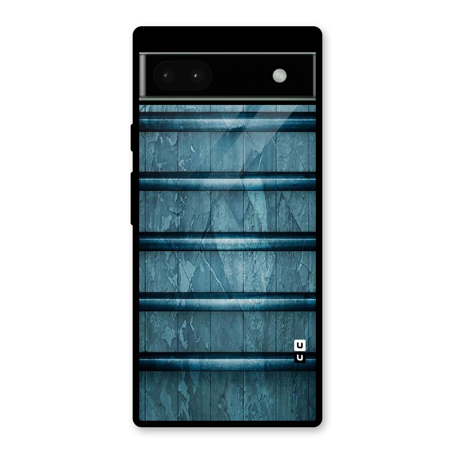 Rustic Blue Shelf Glass Back Case for Google Pixel 6a