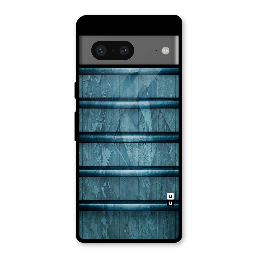 Rustic Blue Shelf Glass Back Case for Google Pixel 7