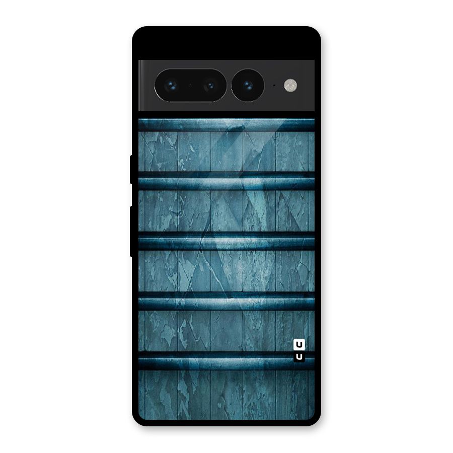 Rustic Blue Shelf Glass Back Case for Google Pixel 7 Pro