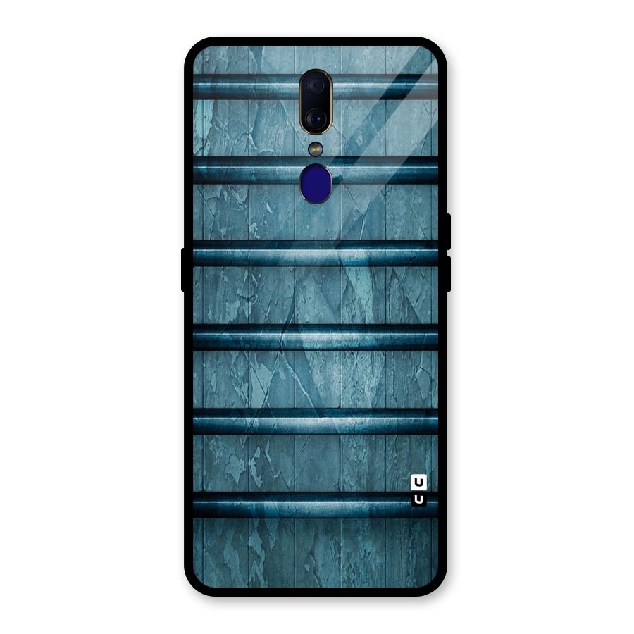 Rustic Blue Shelf Glass Back Case for Oppo F11