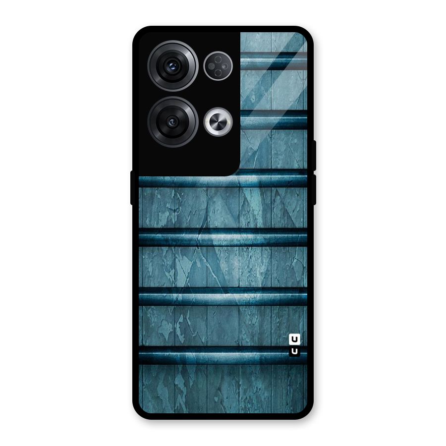 Rustic Blue Shelf Glass Back Case for Oppo Reno8 Pro 5G