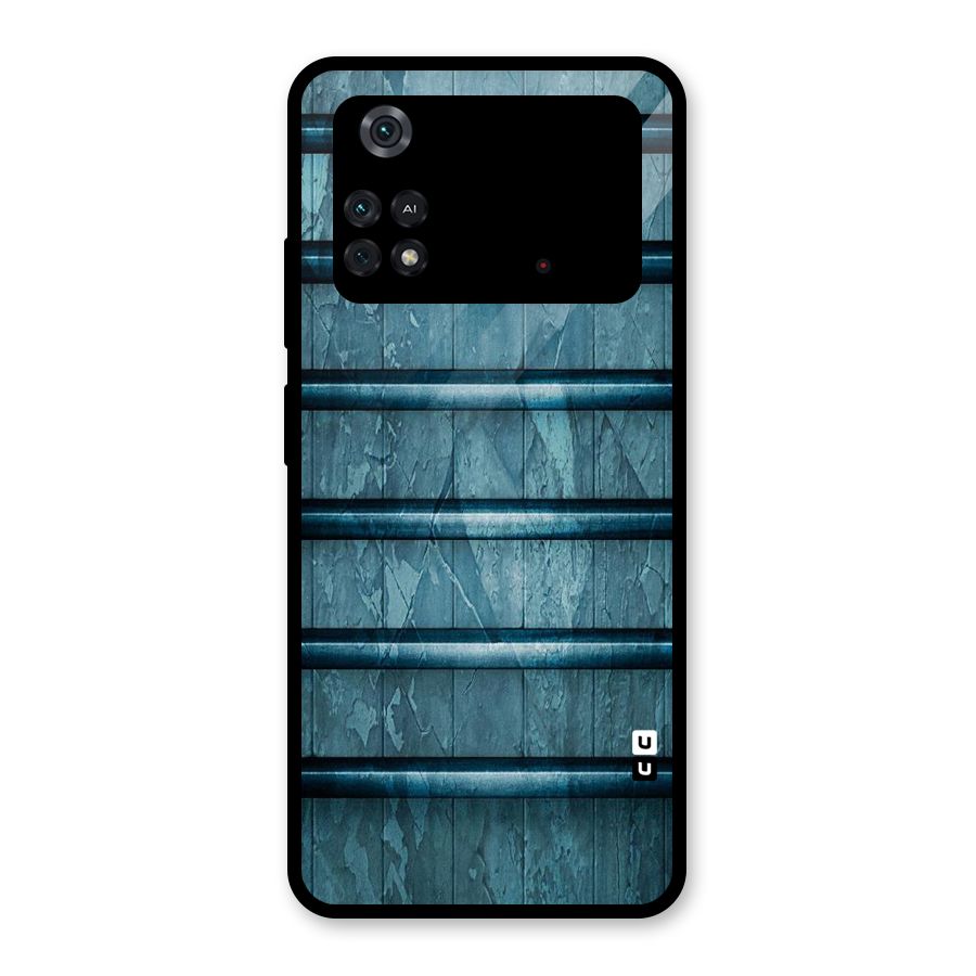 Rustic Blue Shelf Glass Back Case for Poco M4 Pro 4G