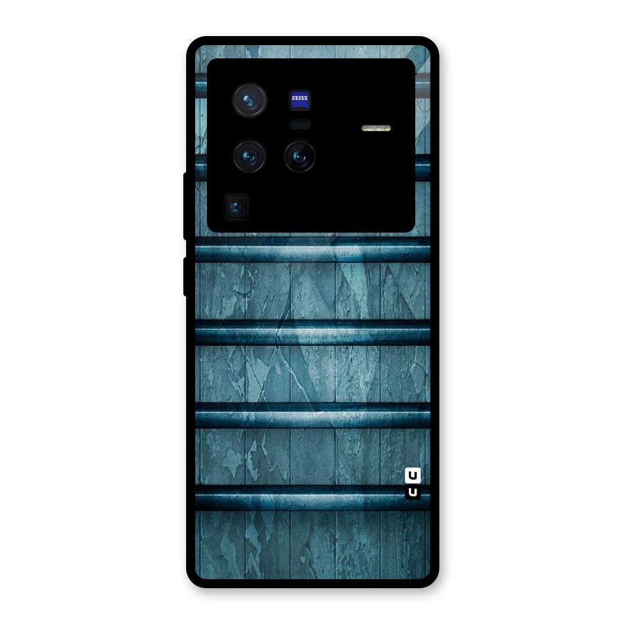 Rustic Blue Shelf Glass Back Case for Vivo X80 Pro