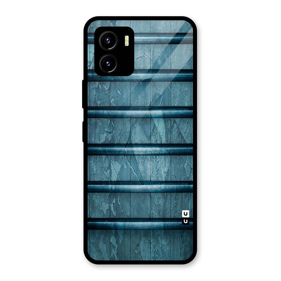 Rustic Blue Shelf Glass Back Case for Vivo Y15s