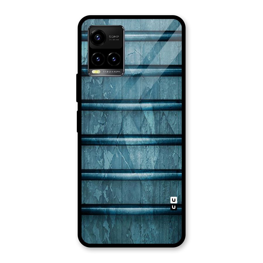 Rustic Blue Shelf Glass Back Case for Vivo Y21A