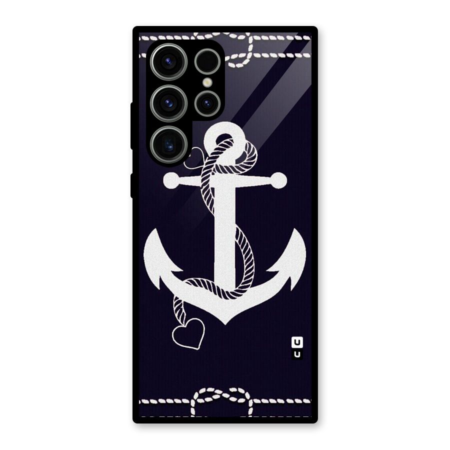 Sail Anchor Glass Back Case for Galaxy S23 Ultra