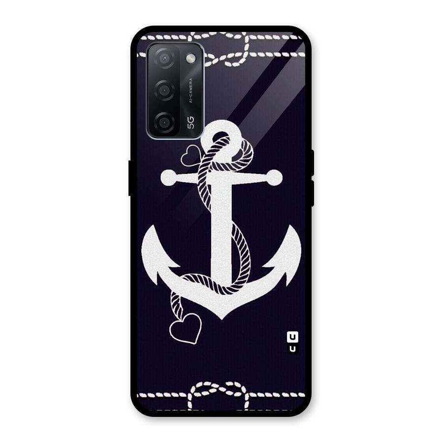 Sail Anchor Glass Back Case for Oppo A53s 5G