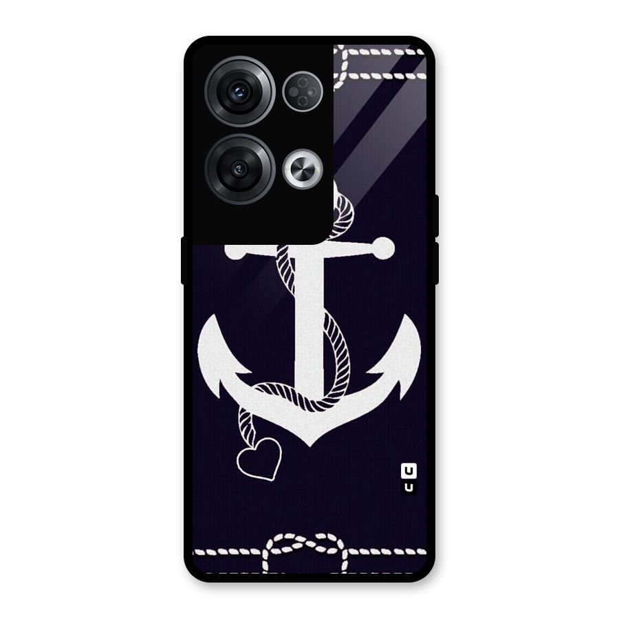 Sail Anchor Glass Back Case for Oppo Reno8 Pro 5G
