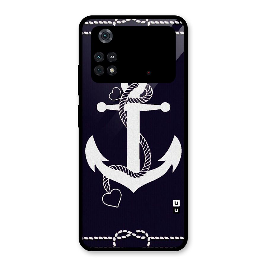 Sail Anchor Glass Back Case for Poco M4 Pro 4G