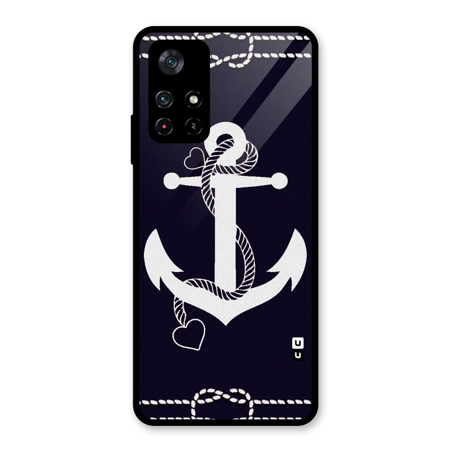 Sail Anchor Glass Back Case for Poco M4 Pro 5G