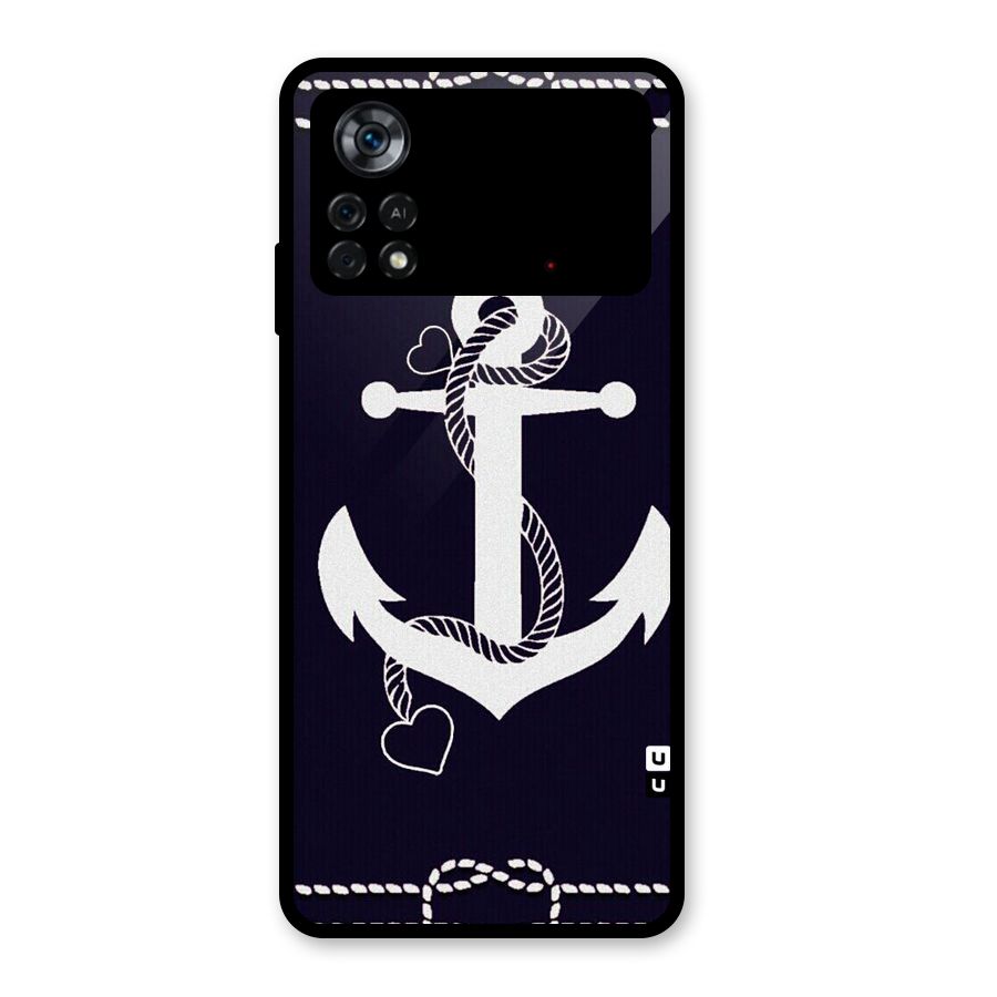 Sail Anchor Glass Back Case for Poco X4 Pro 5G