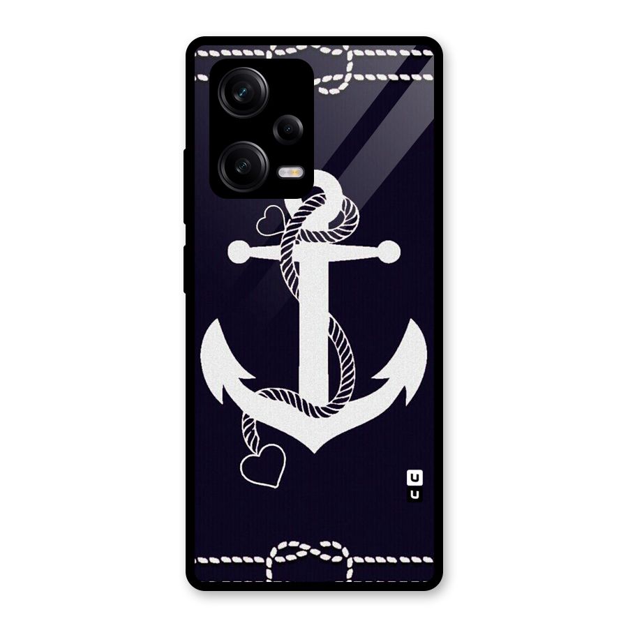 Sail Anchor Glass Back Case for Redmi Note 12 Pro
