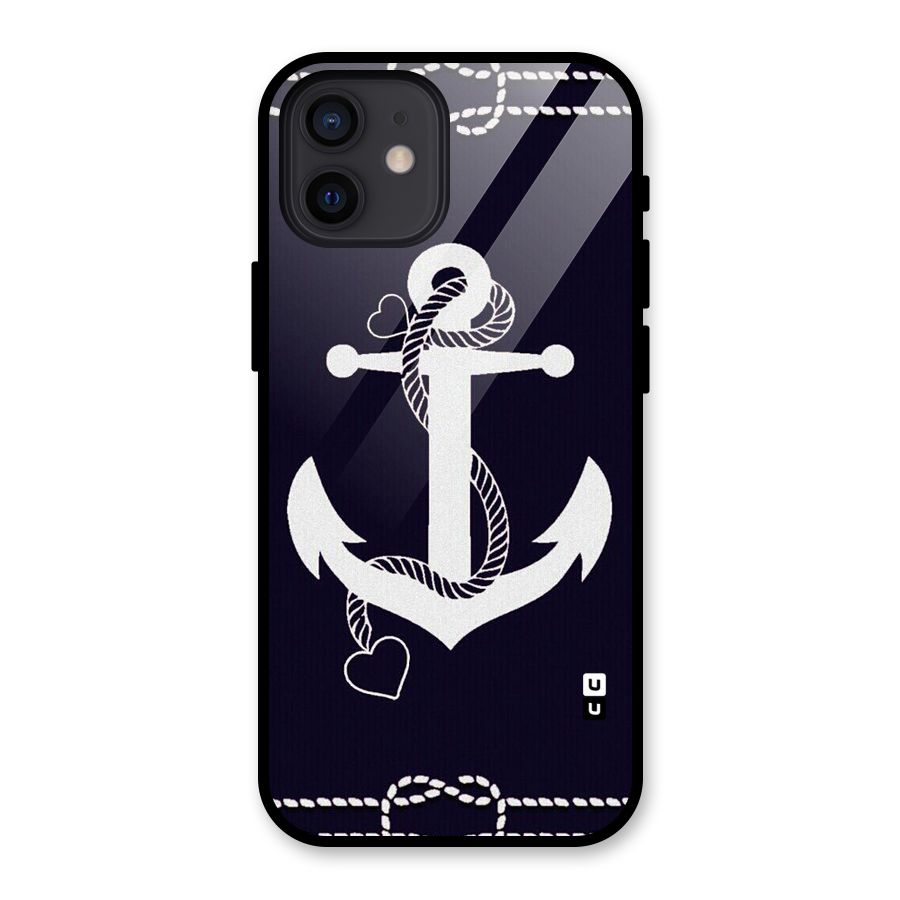 Sail Anchor Glass Back Case for iPhone 12